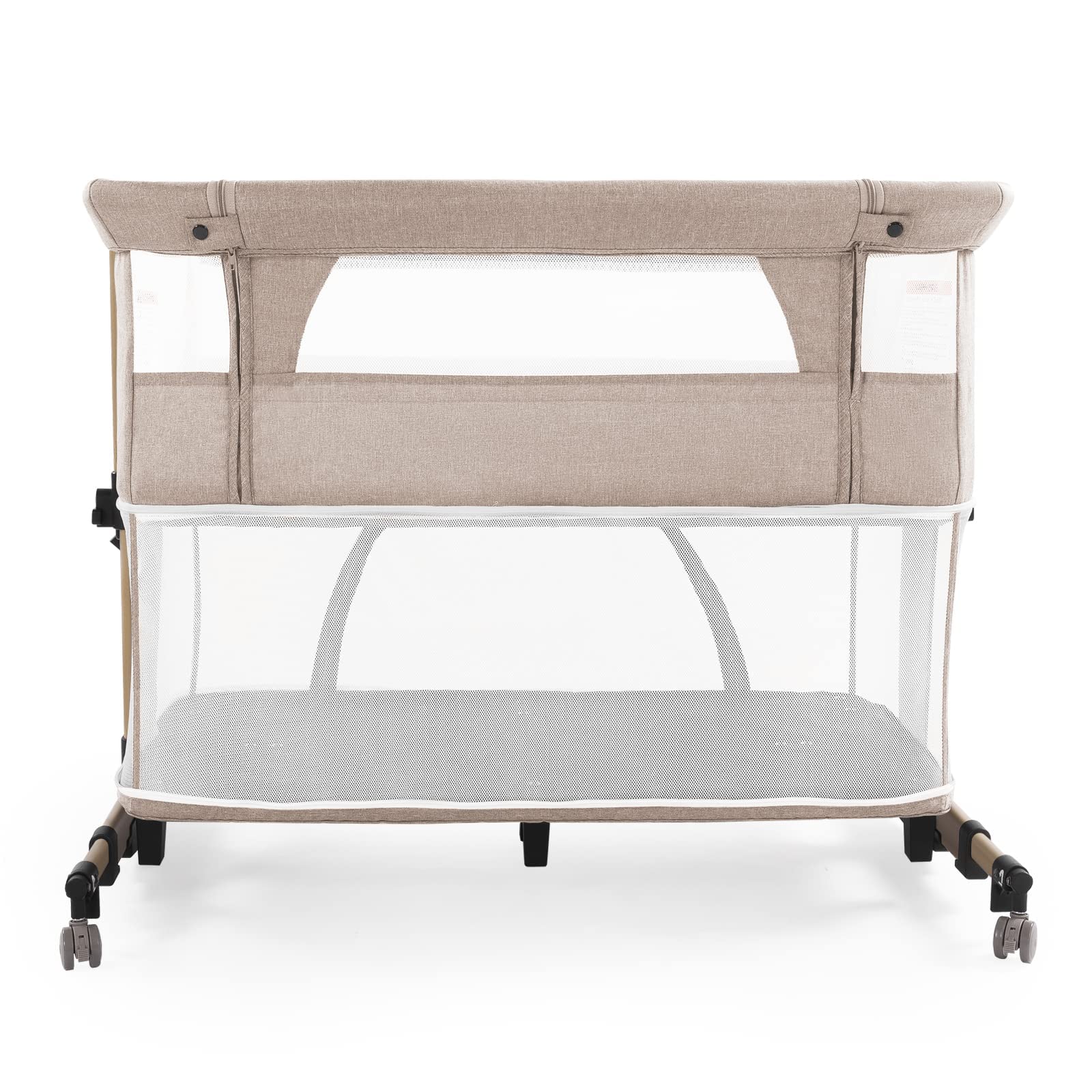 Nordmiex 4 in 1 Baby Bedside Sleeper & Playpen Design with Mattress