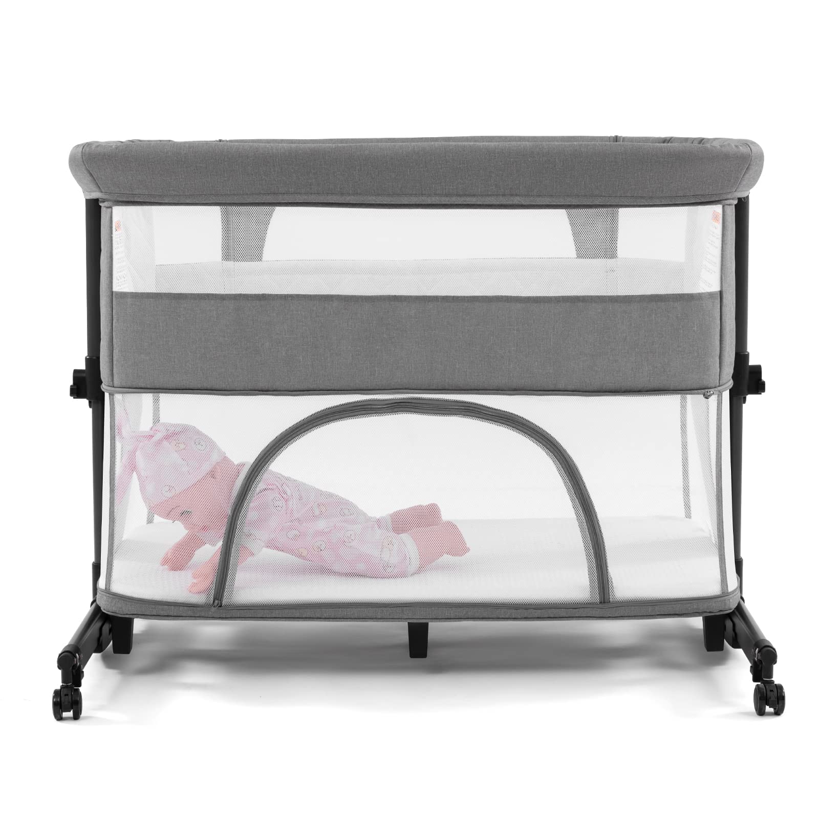 Gymax 3in1 Baby Bed Crib w/ 2'' Mattress Convertible Toddler Playard