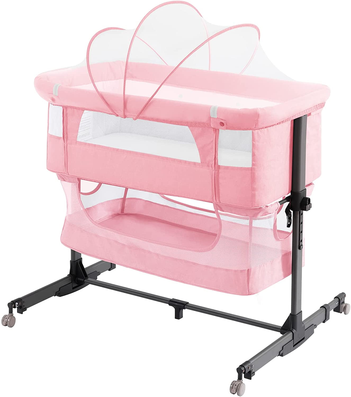 Nordmiex Crib for Newborn Baby, 3-in-1 Adjustable Sleeper