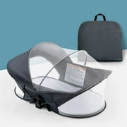 Nordmiex Travel Bassinet for Baby / Infant Foldable Outdoor Bassinet, Gray