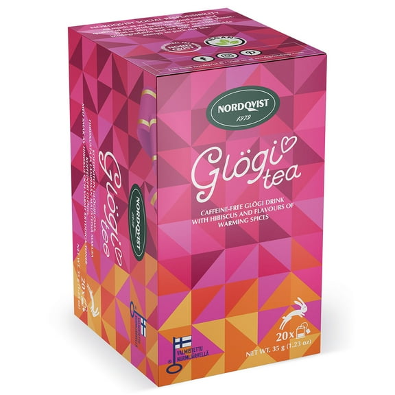 Nordqvist Hot & Cold Brew Glogi Tea Bags, 20pc Box