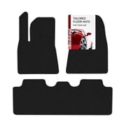 Nordstrand Floor Mats for Tesla Model 3 2023-2017 - Custom 3D Fit - 1st & 2nd Row - Set of 3 - Nylon Anti-Slip Backing - 30oz Heavy Duty Carpet Mat - All Weather Car Liner Floormats
