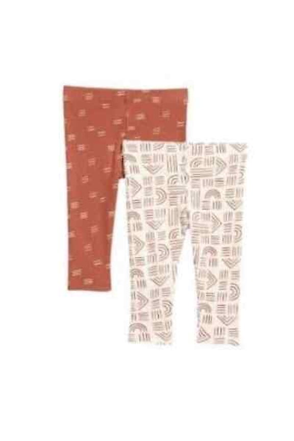 Babies' 2Piece Set Pull On Printed Leggings Dash Pack Newborn NWT