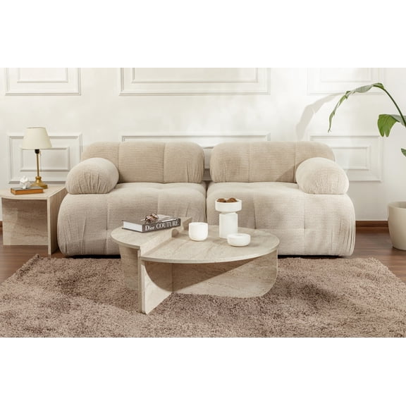 Nordure Orion - Travertine Travertine Coffee Table