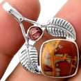 thumbnail image 1 of Noreena Jasper & Tourmaline Rough 925 Sterling Silver Pendant Jewelry P-1416 SDP111766, 1 of 5