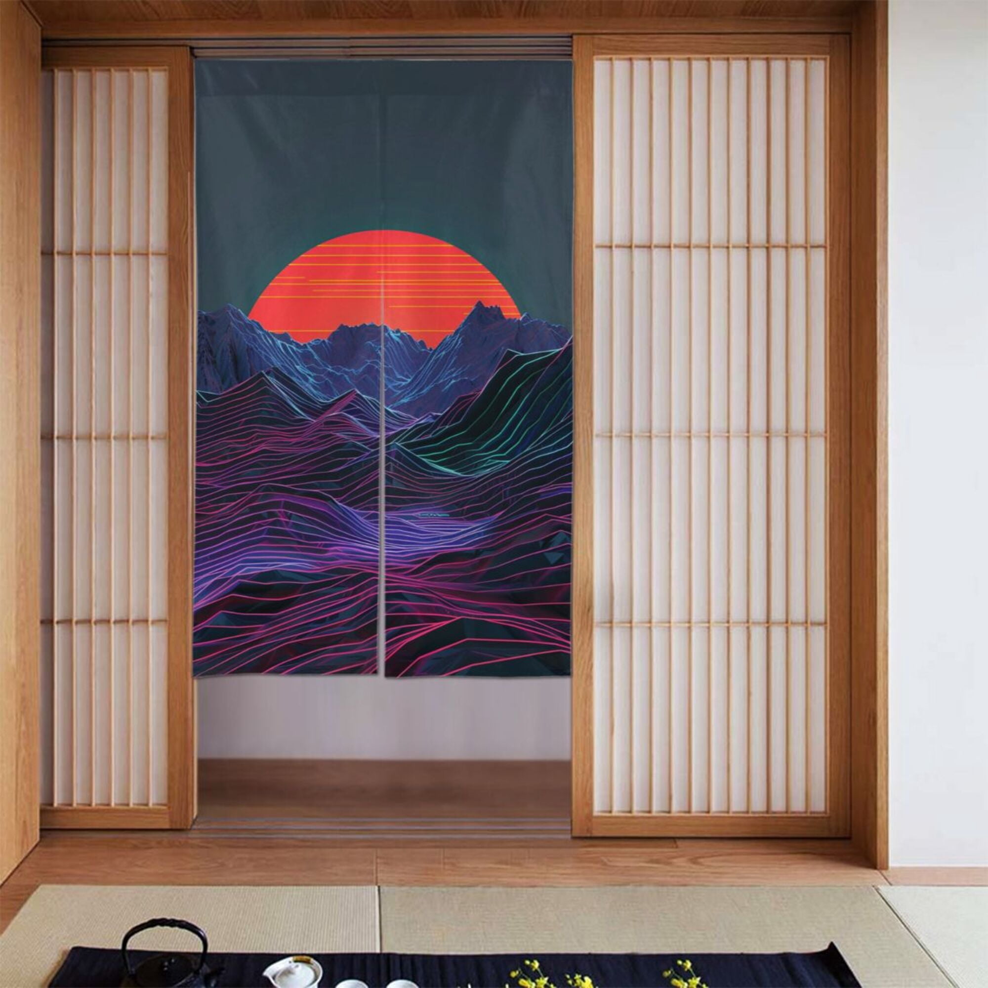 Noren Japanese Style Doorway Curtain Printed Door Tapestry Room Divider