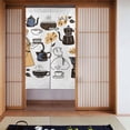 thumbnail image 1 of Noren Japanese Style Doorway Curtain Printed Door Tapestry Room Divider Curtains, 34" Width x 56" Long, Drip Coffee Maker Pattern, 1 of 5