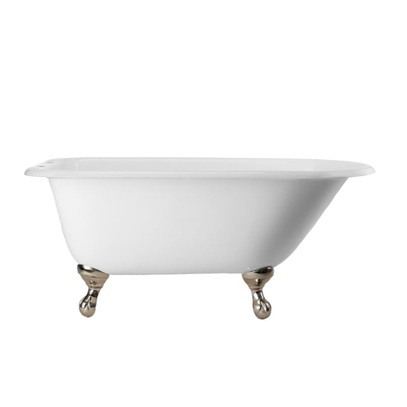 Norfolk 48 Inch Cast Iron Classic Clawfoot Tub - Rim Faucet Drillings