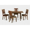 thumbnail image 1 of Norfolk 5PC Set with rectangular table featured 12 in Butterfly Leaf and 4 Faux Leather Seat chairs, 1 of 1