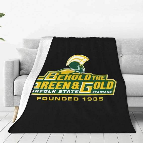 Norfolk A State University Blanket Large Luxury Fleece Soft Anti-Static Anti-Pilling Flannel Bed Blanket