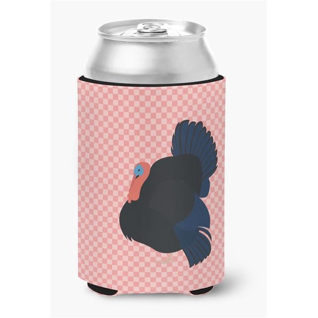 Norfolk Black Turkey Pink Check Can or Bottle Hugger