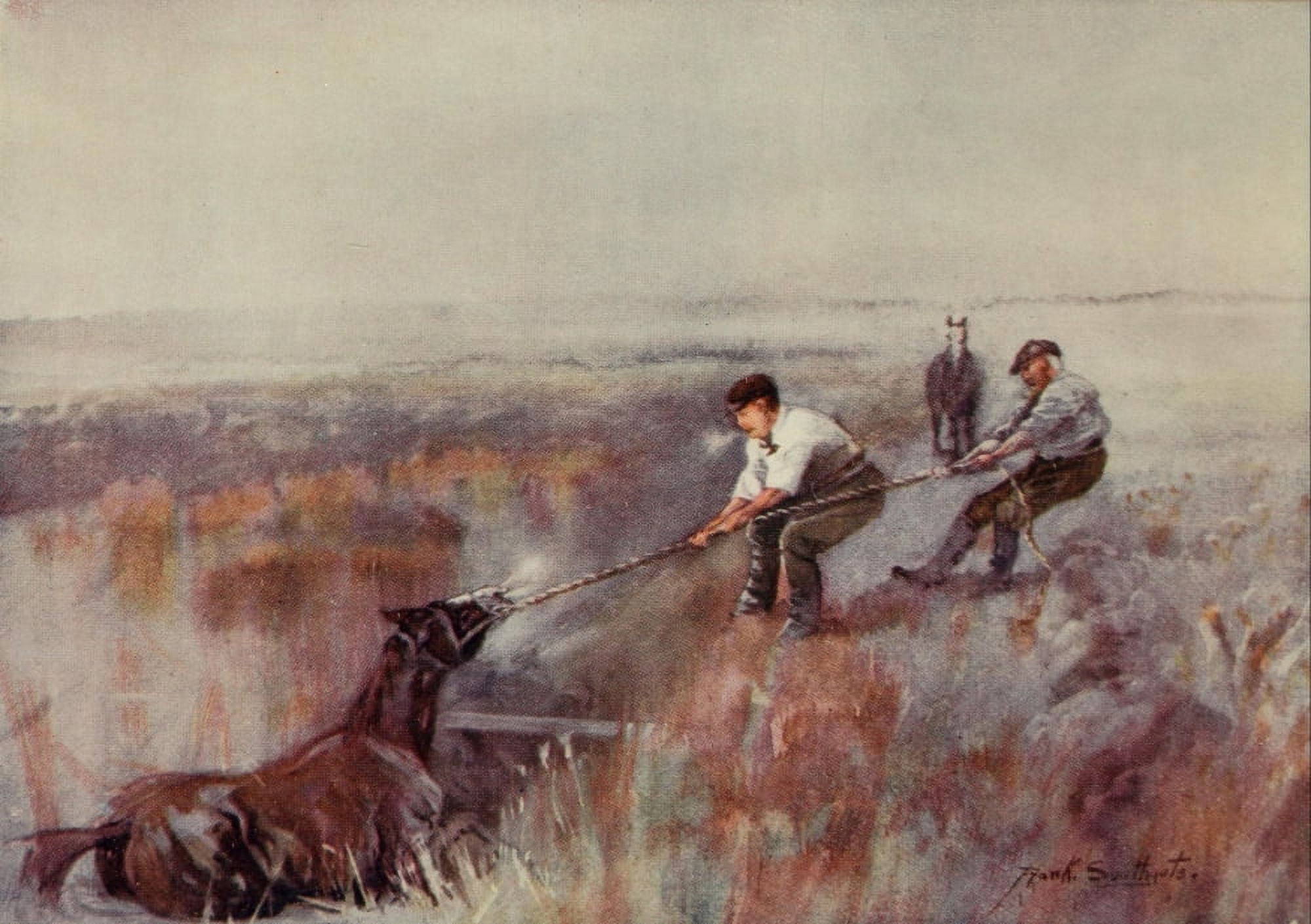 Norfolk Broads 1906 All in a days work Canvas Art - Frank Southgate (24 x 36)