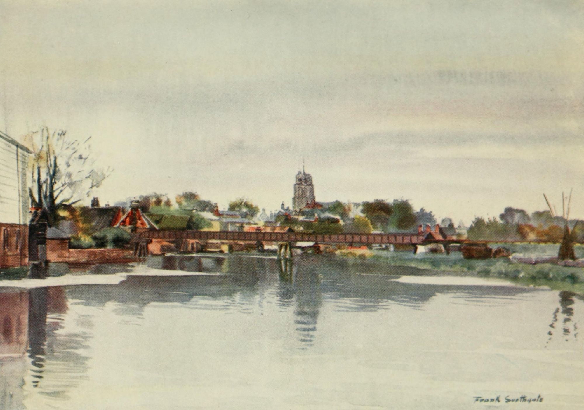 Norfolk Broads 1906 Beckles Canvas Art - Frank Southgate (18 x 24)