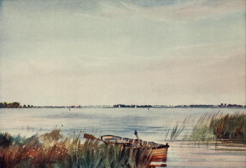 Norfolk Broads 1906 Hickling Broad Canvas Art - Frank Southgate (18 x 24)