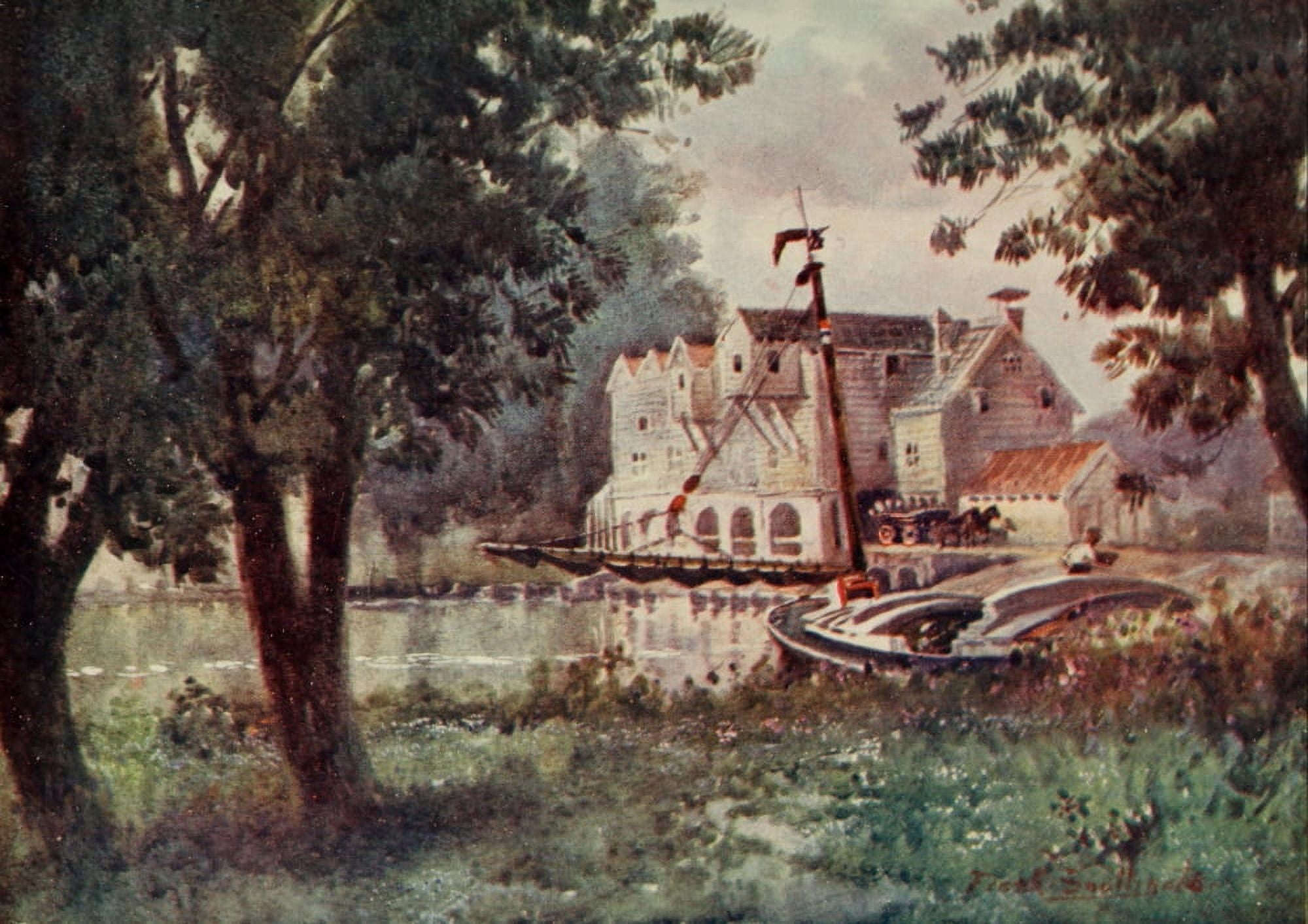 Norfolk Broads 1906 Horstead Mill Canvas Art - Frank Southgate (18 x 24)