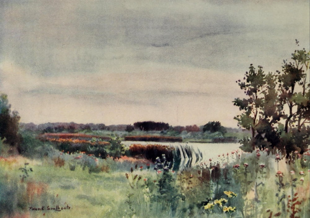 Norfolk Broads 1906 Salhouse Great Broad Canvas Art - Frank Southgate (24 x 36)