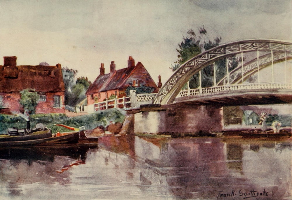 Norfolk Broads 1906 St Olaves Canvas Art - Frank Southgate (18 x 24)