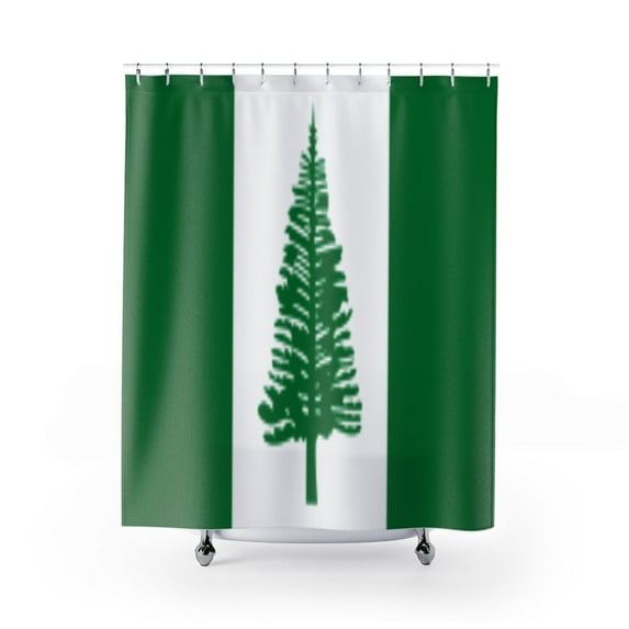 Norfolk Island Flag Premium 71"x74" Waterproof Shower Curtain for Stylish Bath Decor