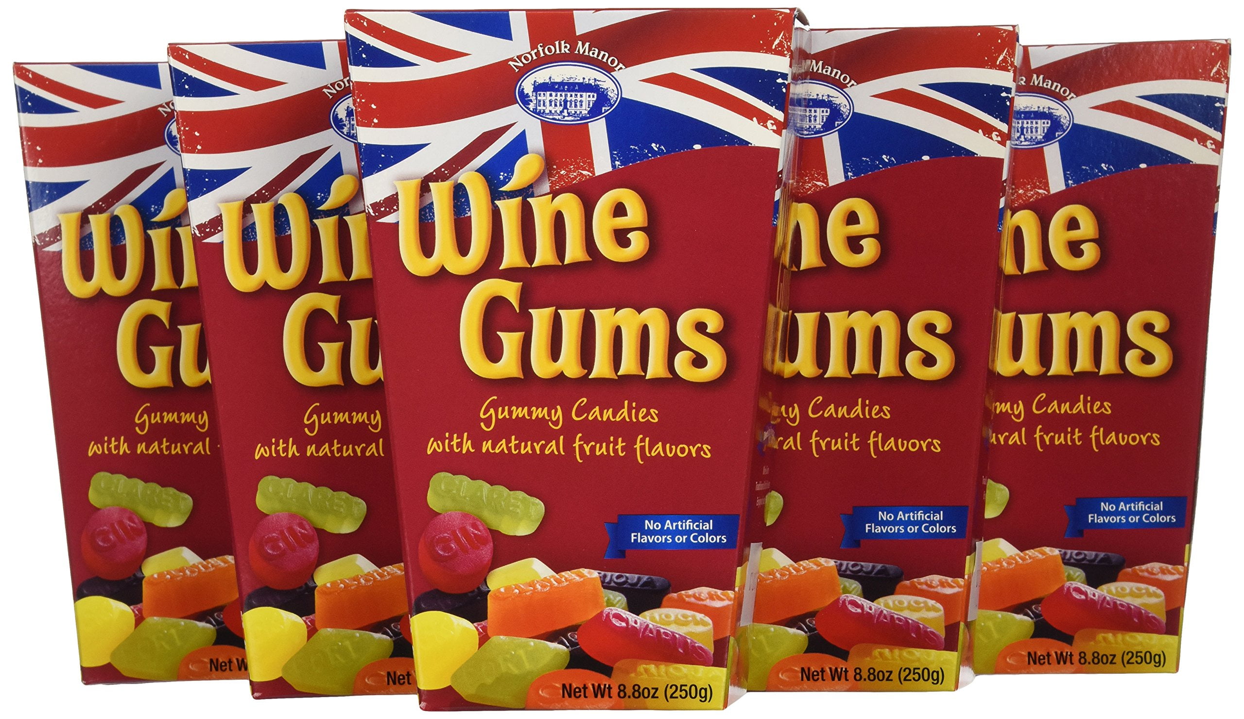 Norfolk Manor Wine Gums Juicy Chewy Candies, 8.8Ounce Boxes (Pack of 12)
