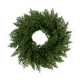 thumbnail image 1 of Norfolk Pine Christmas Wreath 17.7 Inch, Real Touch Artificial Greenery Wreath for Front Door, Indoor Outdoor Xmas Holiday Decor, Winter Window Mantel Wall Decorations, 1 of 7