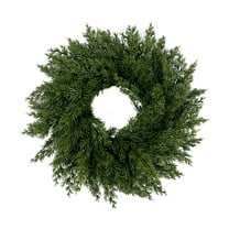 Norfolk Pine Christmas Wreath 17.7 Inch, Real Touch Artificial Greenery Wreath for Front Door, Indoor Outdoor Xmas Holiday Decor, Winter Window Mantel Wall Decorations