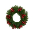 thumbnail image 1 of Norfolk Pine Christmas Wreaths for Front Door Artificial Greenery Wreath with Red Berries for Outdoor Indoor Xmas Holiday Decor 44cm (A), 1 of 6