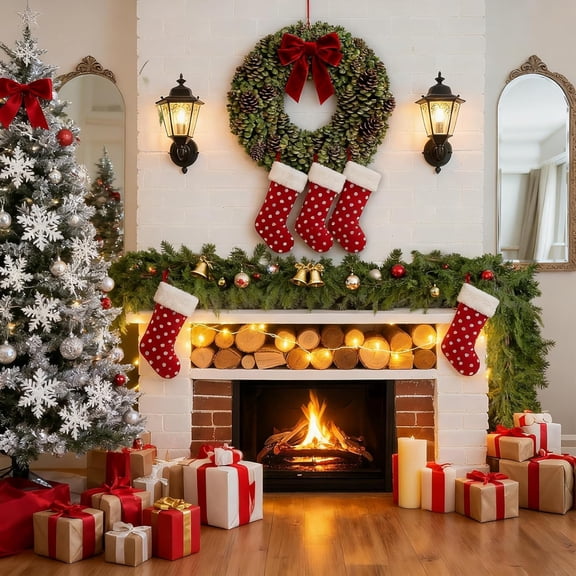 Norfolk Pine Garlands 6FT Christmas Garland for Mantle Lush Realistic Artificial Greenery Garland for Fireplace, Stair, Wall, Table Centerpieces, Home Christmas Decorations