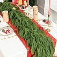 thumbnail image 1 of Norfolk Pine Garlands with Light String, Artificial Soft Christmas Pine Garland, Green Real Touch Greenery Garland for Table, Mantle, Staires, Wall, Premium Indoor/Outdoor Christmas Decorations, 1 of 6