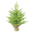thumbnail image 1 of Norfolk Pine Tabletop Christmas Tree with LED Lights, 23.6 Inch Artificial Mini Xmas Tree with Real Touch PE Tips for Home, Office, Indoor & Outdoor Holiday Decor, 1 of 5