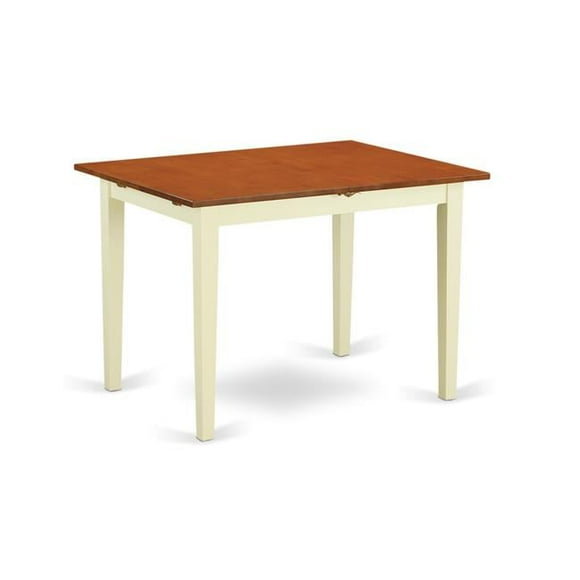 Norfolk Rectangular Table with 12 in. Butterfly Leaf in. Buttermilk & Cherry Finish