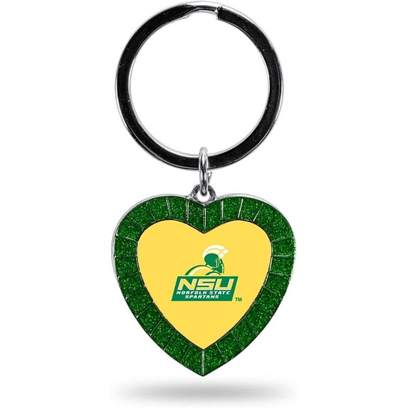 Norfolk State Keychain Rhinestone Heart Decal Emblem Team Color University of