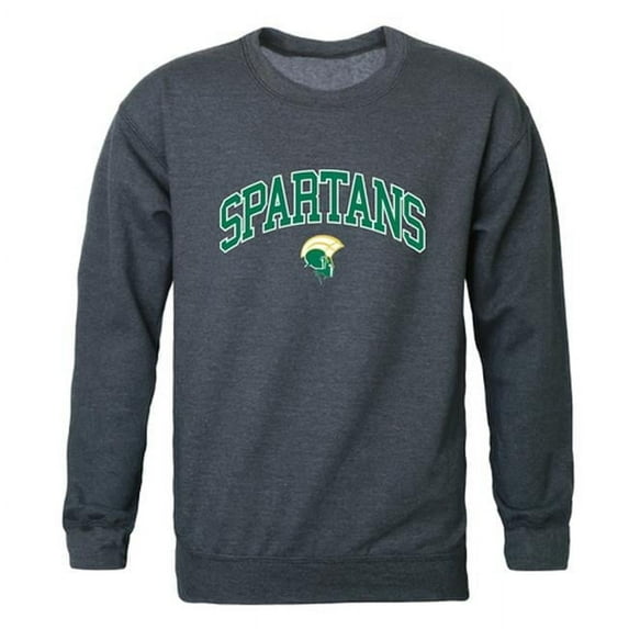 Norfolk State University Men Campus Crewneck Sweatshirt, Heather Charcoal - Small