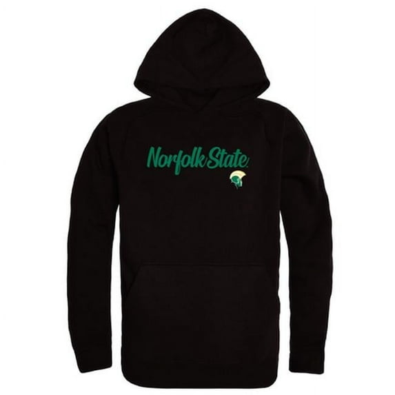 Norfolk State University Script Hoodie, Black - 2XL