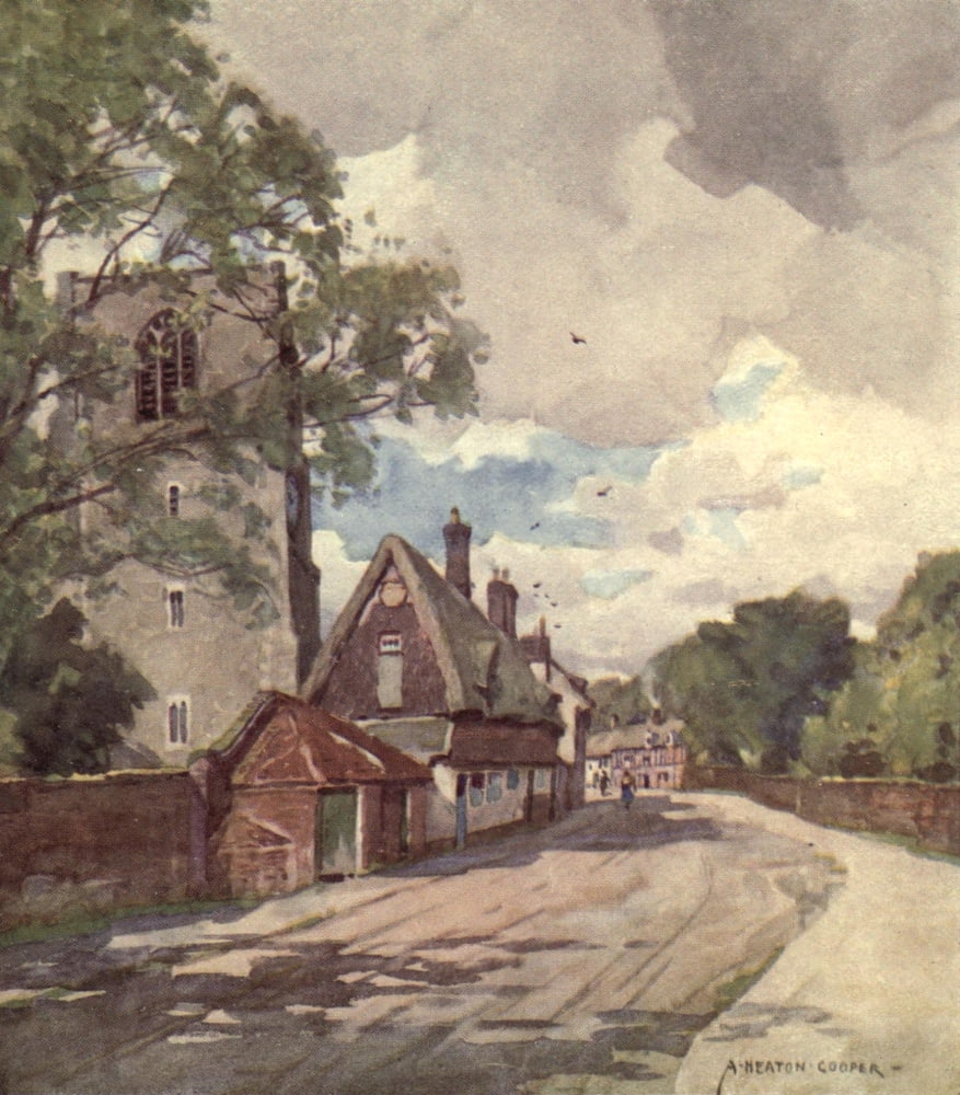 Norfolk & Suffolk 1921 East Dereham Norfolk Canvas Art - Alfred Heaton Cooper (18 x 24)