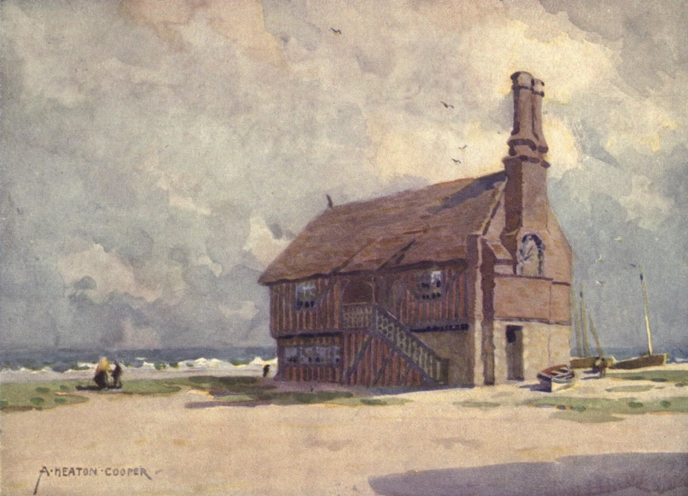 Norfolk & Suffolk 1921 Old Moot Hall Aldeburgh Canvas Art - Alfred Heaton Cooper (18 x 24)