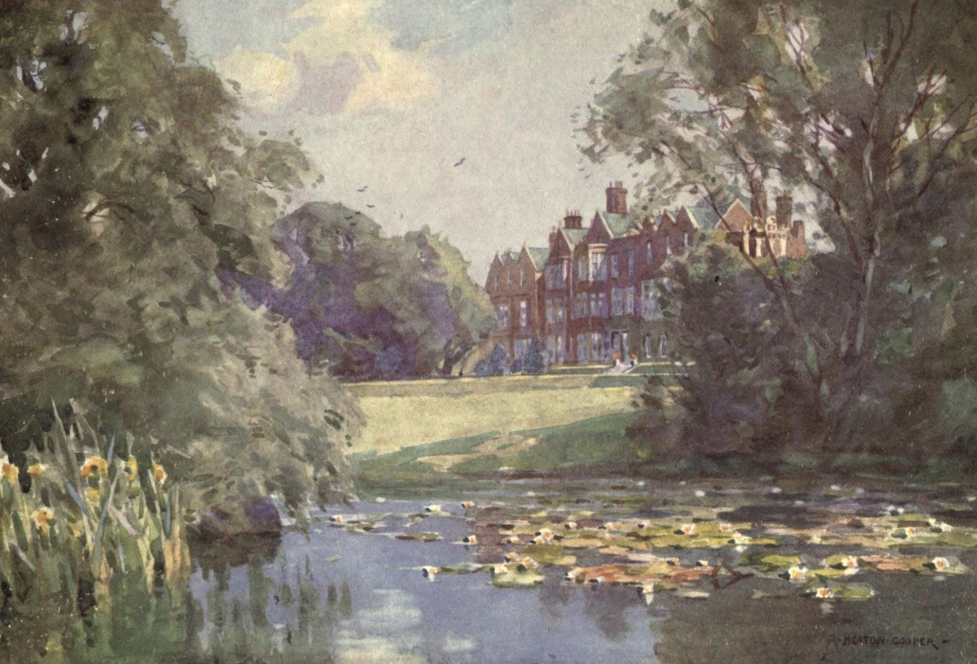 Norfolk & Suffolk 1921 Sandringham House Canvas Art - Alfred Heaton Cooper (18 x 24)