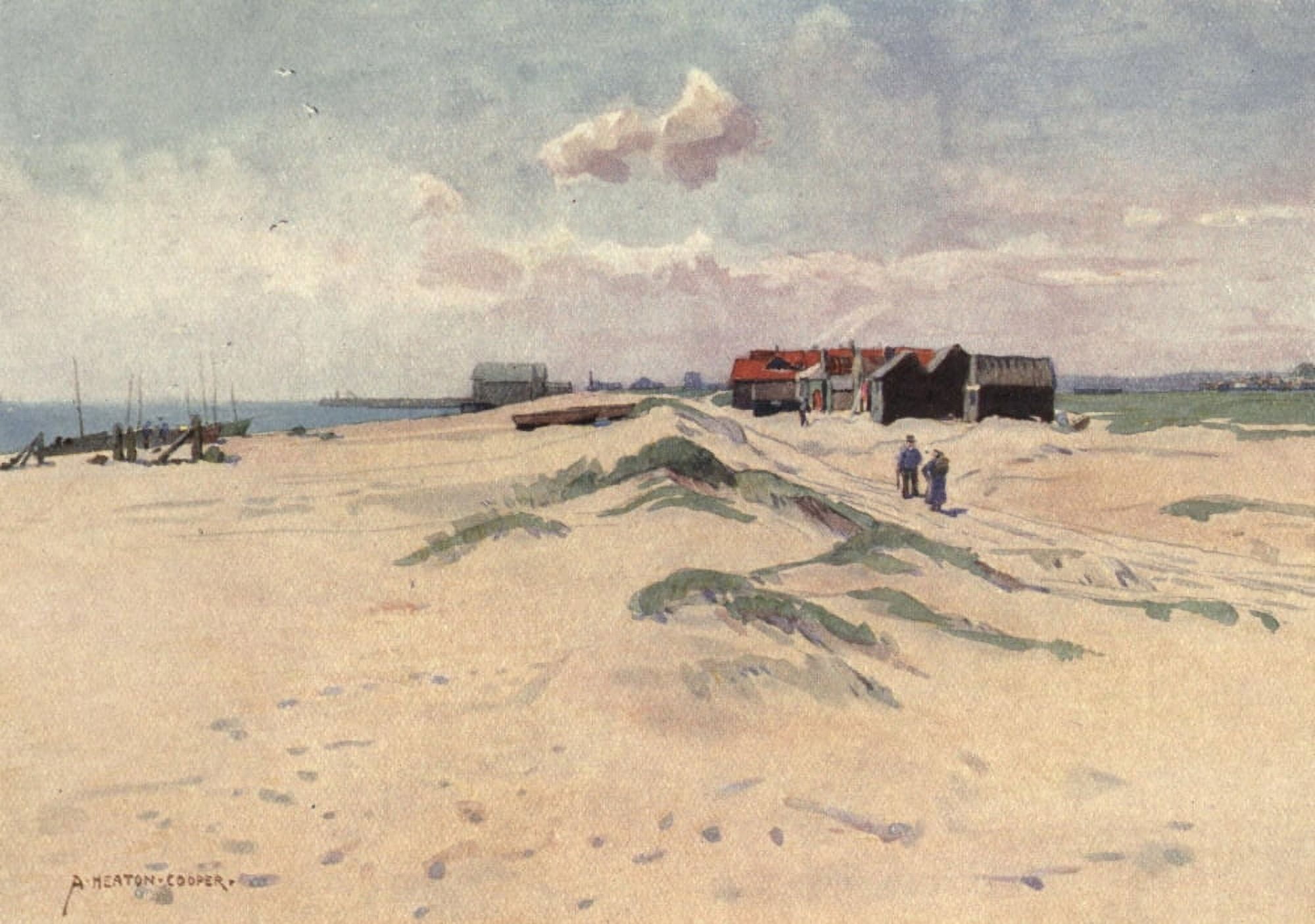 Norfolk & Suffolk 1921 Southwold Beach Canvas Art - Alfred Heaton Cooper (18 x 24)