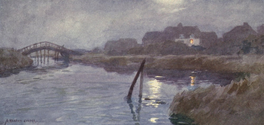 Norfolk & Suffolk 1921 Walberswick Canvas Art - Alfred Heaton Cooper (18 x 24)