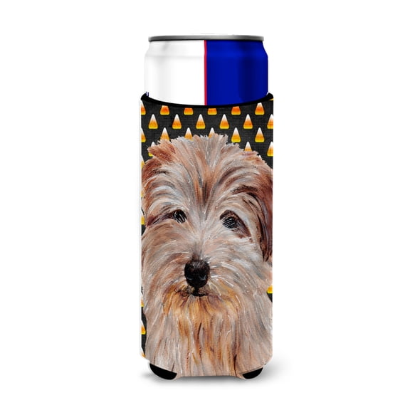 Norfolk Terrier Candy Corn Halloween Ultra Hugger for slim cans