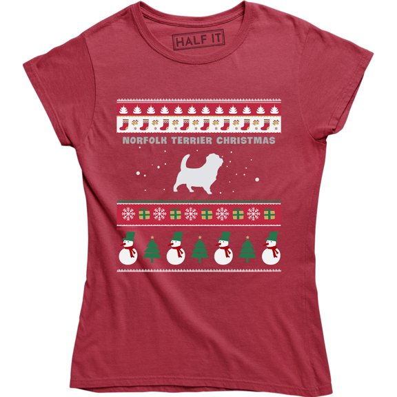 Norfolk Terrier Christmas - Xmas Holiday Dog Lover Women's T-Shirt