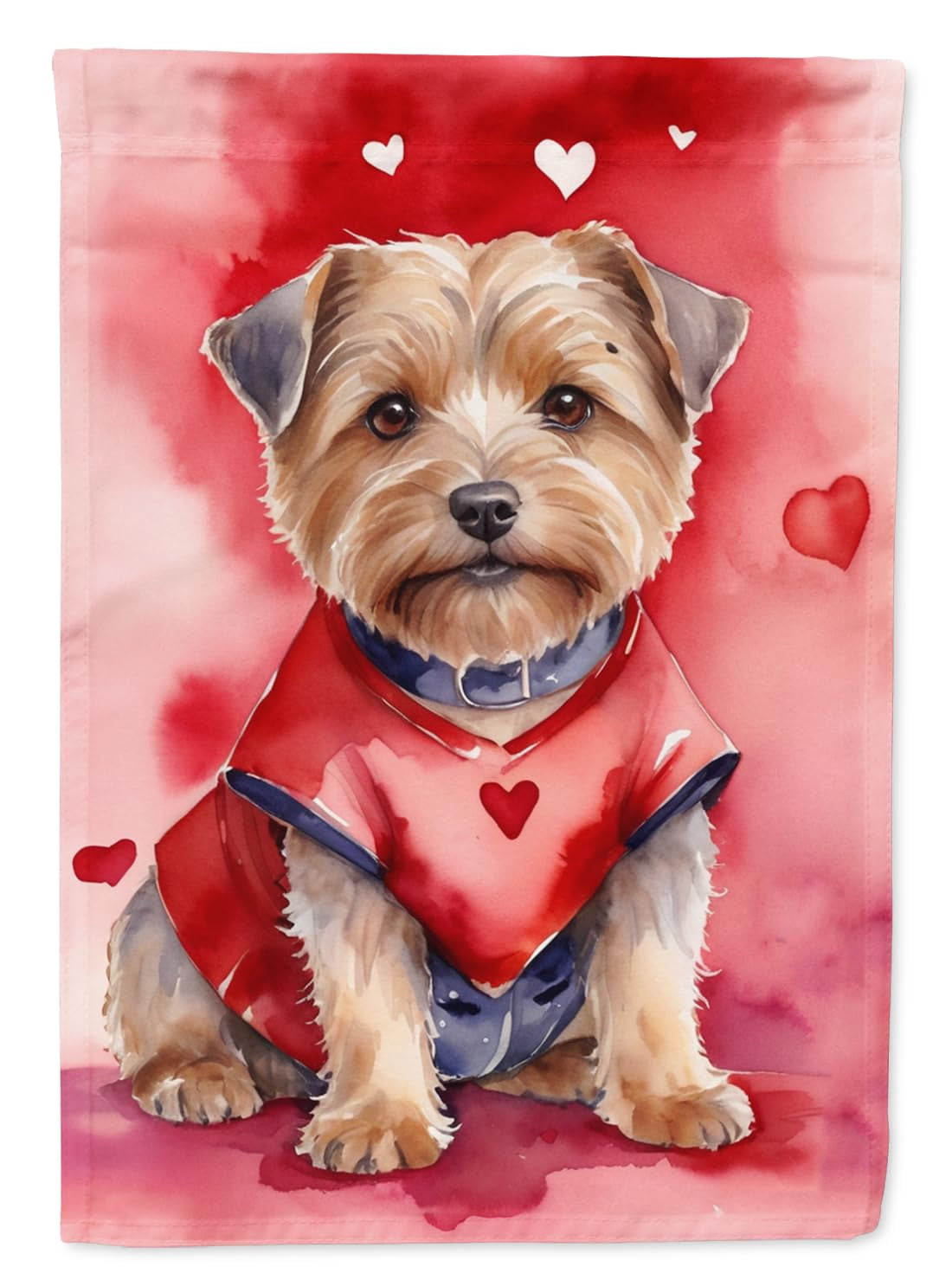 Norfolk Terrier My Valentine Garden Flag 11.25 in x 15.5 in