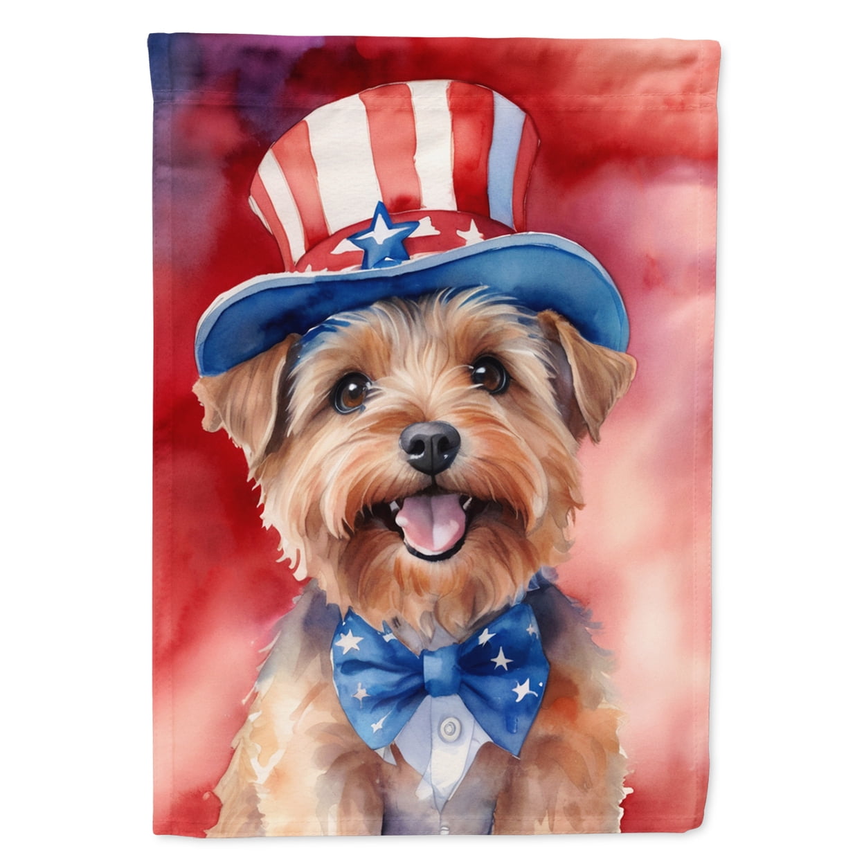 Norfolk Terrier Patriotic American House Flag