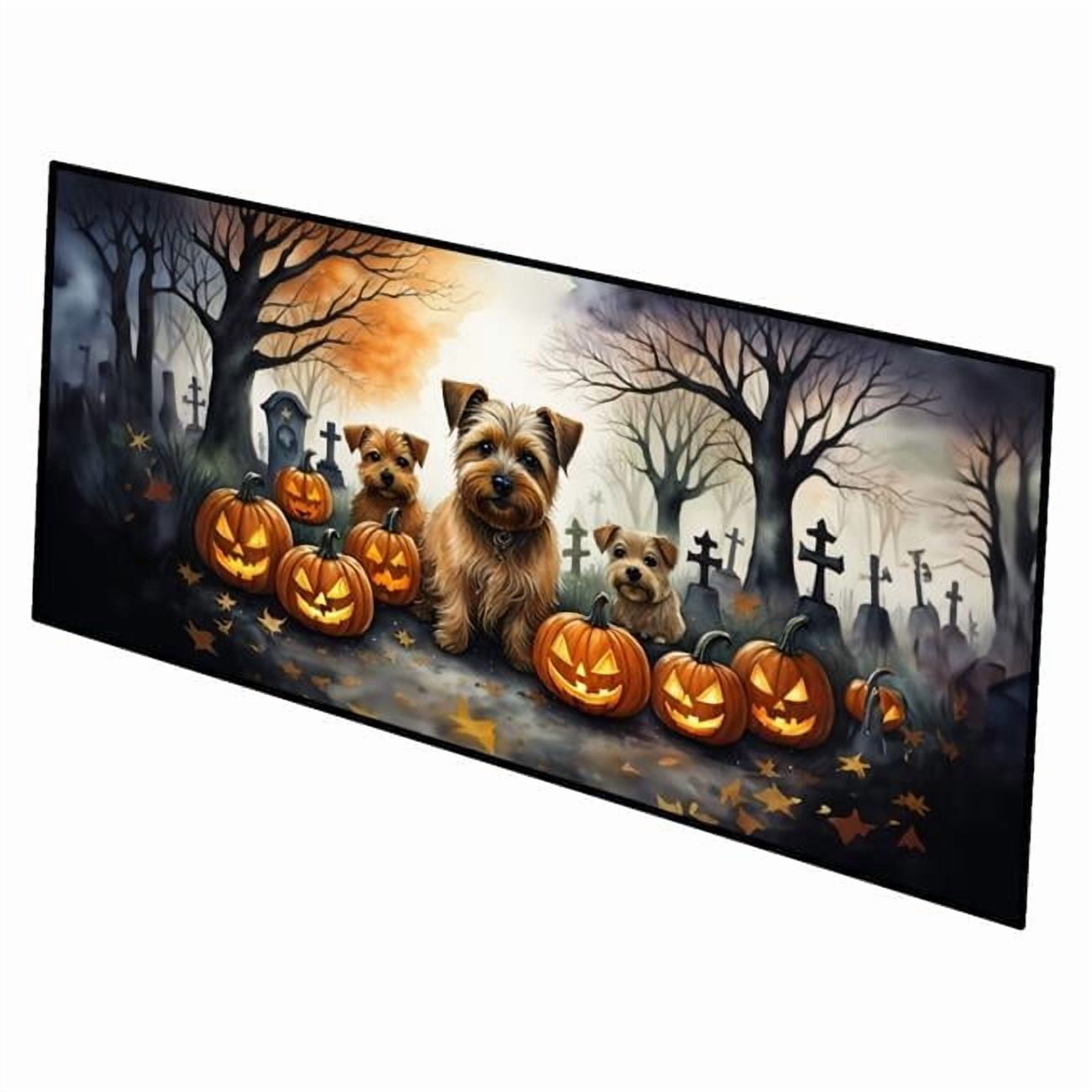 Norfolk Terrier Spooky Halloween Runner Mat 28x58 58 in x 28 in
