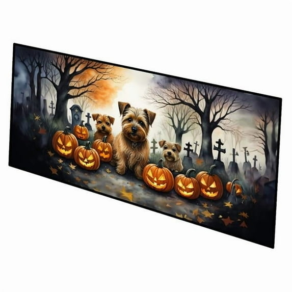 Norfolk Terrier Spooky Halloween Runner Mat 28x58 58 in x 28 in