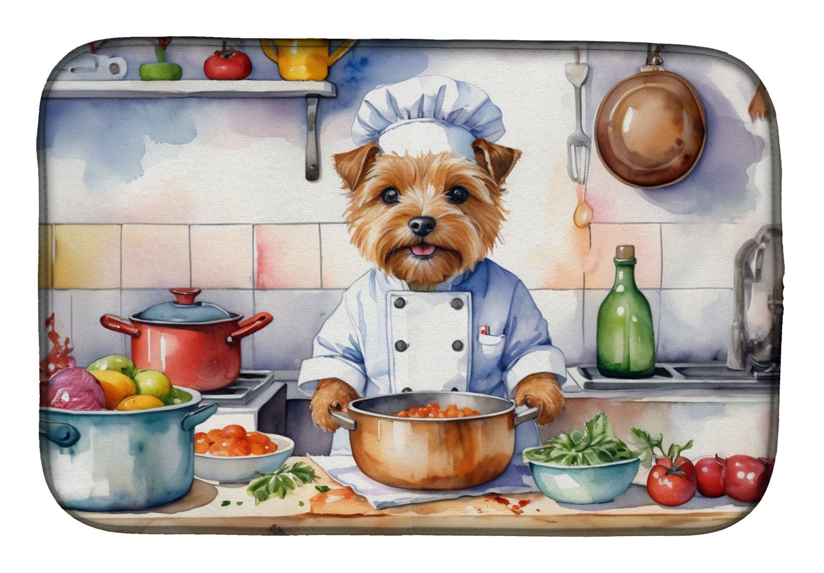 Norfolk Terrier The Chef Dish Drying Mat