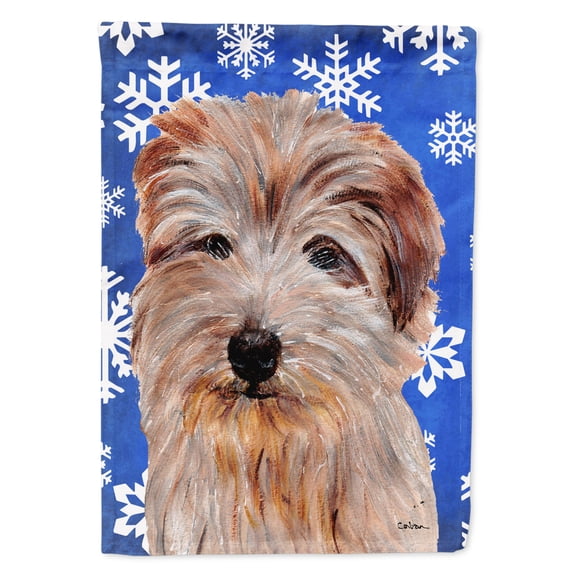 Norfolk Terrier Winter Snowflakes Garden Flag