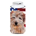 thumbnail image 1 of Norfolk Terrier With American Flag Usa Tall Boy bottle sleeve Hugger  22 To 24 Oz., 1 of 1