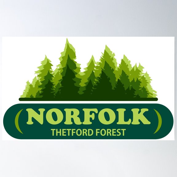 Norfolk, Thetford Forest Poster Wall Art, Modern Wall Decor, 8x12 UNFRAMED