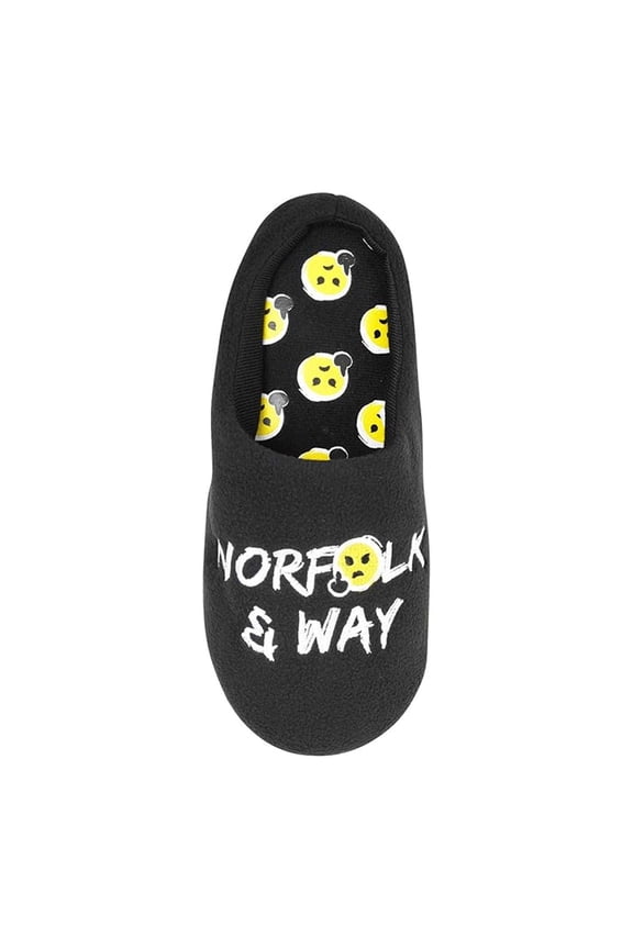 Mens Text Slip-on Mules