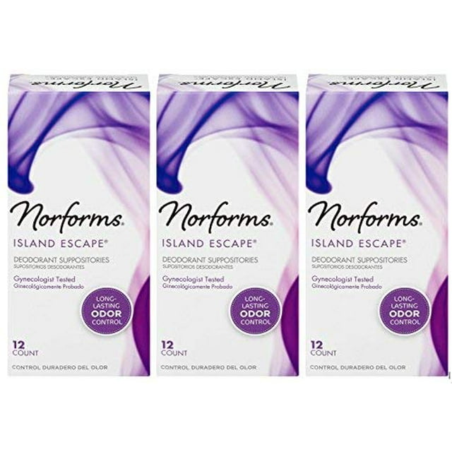 Norforms Feminine Deodorant Suppositories Long Lasting Odor Control